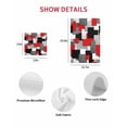 thumbnail image 7 of Red Black Geometric Kitchen Dish Towels for Drying Dishes Set of 2, Modern Abstract Art Block Waffle Weave Microfiber Hand Tea Bathroom Towels Quick Dry & Absorbent Towel 15.7x23.6, 7 of 7