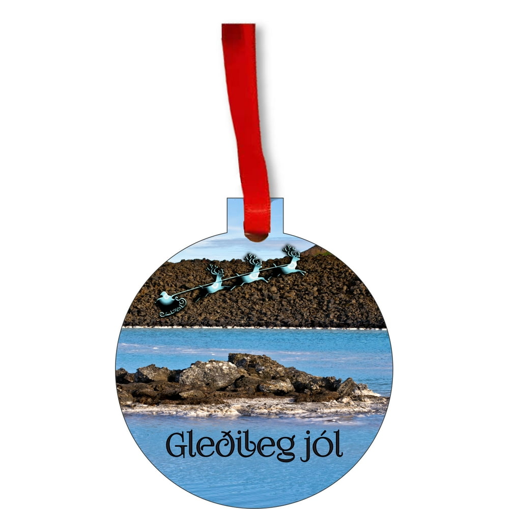 Iceland Ornament Iceland Christmas Ornament - Blue Lagoon Ornament