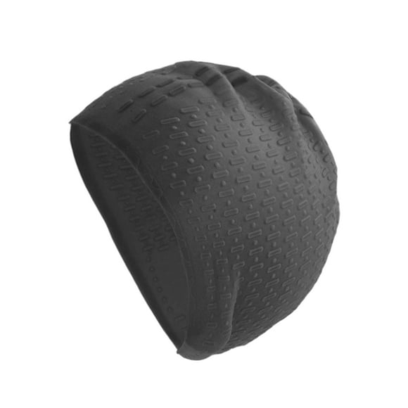 Gorro de natación impermeable de patrón a rayas negro de Unique Bargains 1 Pc