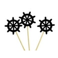 thumbnail image 2 of Darling Souvenir, Ship Wheel Cupcake Toppers, Beach Wedding Party Dessert Decorations - Pack Of 20, 2 of 3