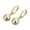 Golden, variant on SmartBy 1 Pair Women Hoop Earrings Solid Color Short Lightweight Ball Pendant Dangle Earrings Birthday Gift
