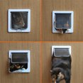 ZXJY Pet Door 4 Way Lockable Dog Cat Kitten Door Security Flap Door ABS