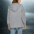 thumbnail image 5 of XFLWAM Packable Rain Jacket Women Lightweight Waterproof Raincoat with Hood Pockets Outdoor Hiking Travel Windbreaker Gray S, 5 of 7