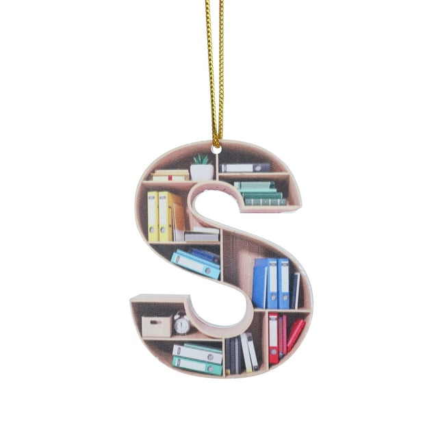 SIfdSeng Door Decorations Hanging Classroom Book Lovers Heart Shaped Bookshelf Pendant Acrylic Ornament Birthday Party Decorations Hanging Decorations from Ceiling
