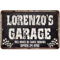 thumbnail image 1 of LORENZO'S Garage Black Grunge Sign 12 x 18 Matte Finish Metal 112180005415, 1 of 1