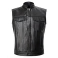 thumbnail image 3 of Chaleco De Moda Para Hombre De Cuero PU Con Diseño De Bordado De Águila Para Motociclista, 3 of 4