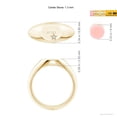thumbnail image 4 of ANGARA Natural Diamond Aries Signet Ring in 14K Yellow Gold for Women (Size-1.3mm| Color-G| Clarity-VS2) | April Birthstone, Birthday, Anniversary, Jewelry Gift for Women | Natural Diamond Ring, 4 of 8