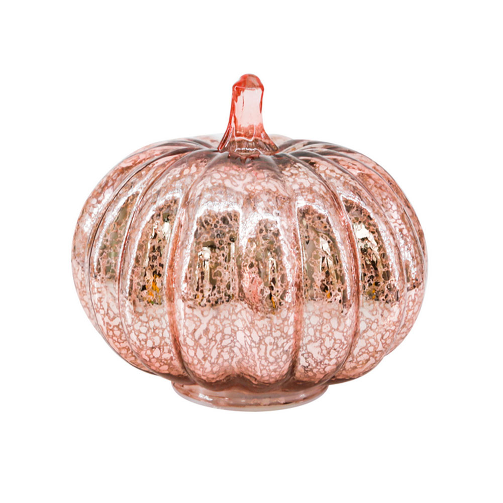Light Up Glass Pumpkin with Timer Halloween Decorations
