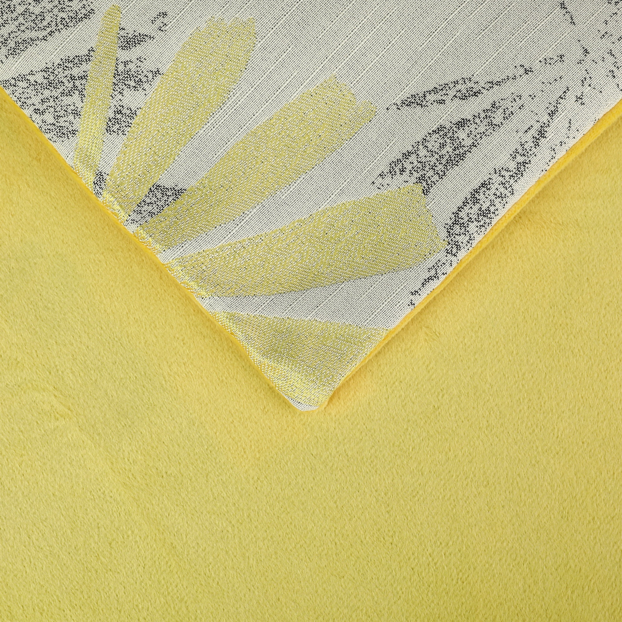 Unique Bargains 4 Pcs Leaf Pattern Cushion Cases Decorative Throw Pillow Covers Yellow 18" x 18"