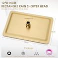 thumbnail image 4 of 12 * 8 Inch Rectangle Rain Shower  Brushed ,   Stainless  304, Full  Rainfall Shower with 112  Nozzles, High  Waterfall Showerheads, 4 of 7