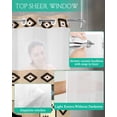 thumbnail image 4 of No Hook Shower Curtain with Snap in Liner, Bear Paw Vintage Boho Vintage Pattern Hotel Shower Curtains for Bathroom, Washable Shower Curtain Liner Set with Mesh Top Window, 36"x72", 4 of 6