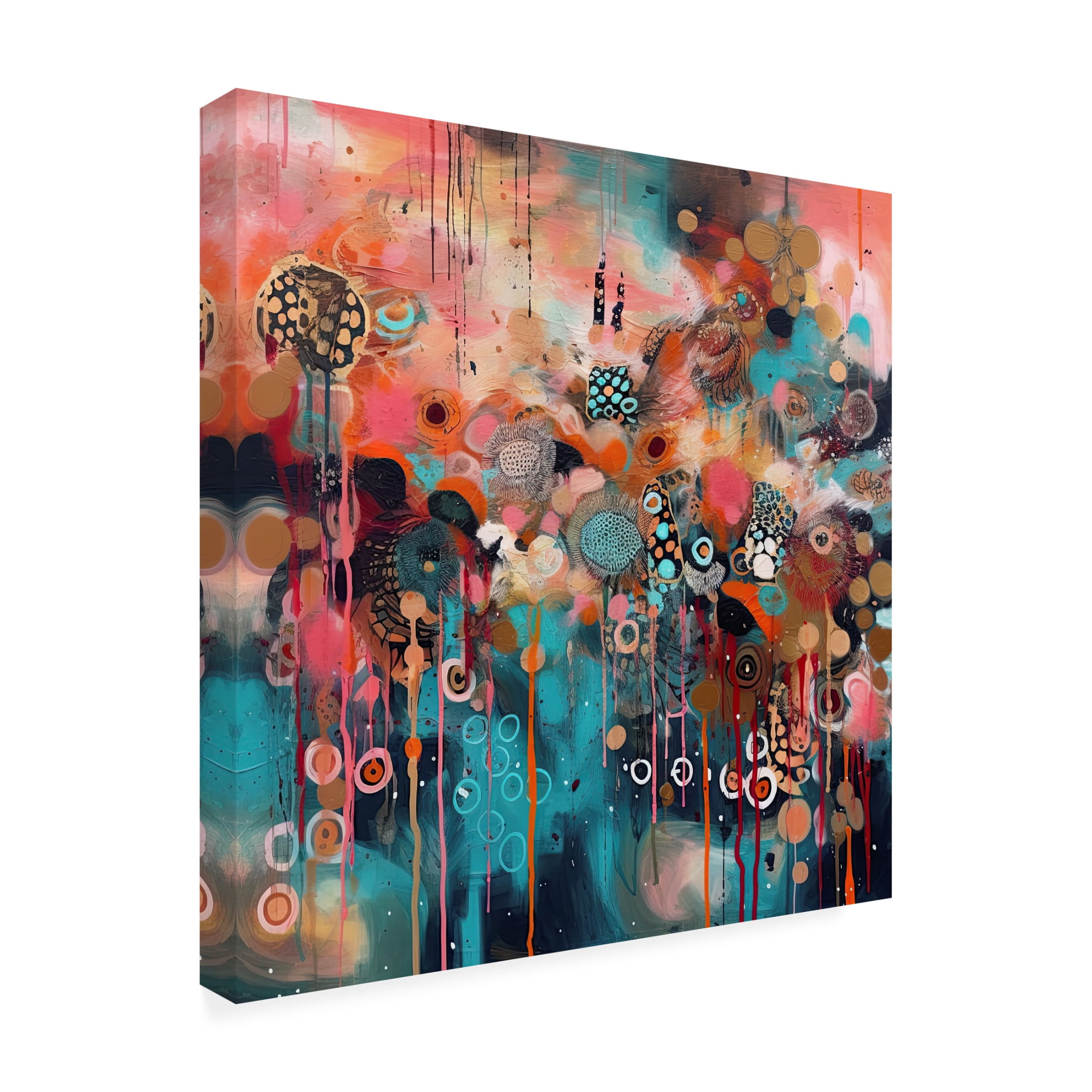 Canvas Wall Art - Sasha 'Impulsive III' Wall Art for Living Room, Bedroom, or Office Décor by Trademark Fine Art - 24 x 24 Inches