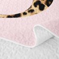 thumbnail image 5 of meiyoeat Chic Leopard Initial S Twin Quilt Set,Coquette Bow Print Monogram Design Twin Coverlet Set For Girl,2pcs, 5 of 7