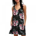 thumbnail image 2 of CNKOO Robes d'Été pour Femmes / Robe de Soleil / Robe Bohème pour Femmes / Longue Robe Fluide / Jolies Robes d'Été Robe d'Été Boho pour Femmes Robe Longue Bohème 2021 Été Soleil, 2 of 5