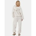 thumbnail image 2 of No Boundaries Embossed Fleece Hoodie & Joggers Set, 2-Piece, Women's, 2 of 4