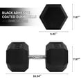 thumbnail image 2 of Signature Fitness Hex Single Dumbbell Strength Workout Equipment, 90 lb, 2 of 6