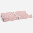 thumbnail image 5 of Bacati - Olivia Triangles Coral Quilted Muslin Changing Pad Cover, 5 of 10