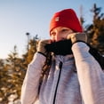 thumbnail image 5 of Unisex - Merino Wool - Lightweight Ridge Cuff Beanie - One Size - True Red, 5 of 5