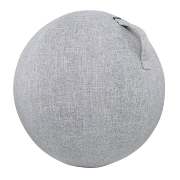 Wosthever Tamaño portátil durable y antiarañazos del abrigo de la piel de la protección de la pelota del ejercicio de lino Cubiertas para muebles de jardín gris blanco 55cm