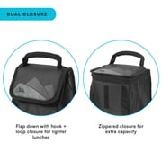 Arctic Zone Hi-Top Power Pack Lunch Pack with Food Container, Black