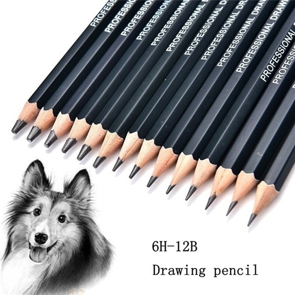 Clearance Pencil curler under $8,Painting Professinal Drawing Pencil 14PC Tool 6H-12B Sketching Pencil Art Sketch Office & Stationery 2PC