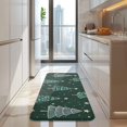 thumbnail image 4 of Dark Green Christmas Tree Pattern Kitchen Rug Mat,Kitchen Runner Rugs Non Skid Washable,Decorative Kitchen Floor Mats for Kitchen,Sink,Laundry,17"x47.2", 4 of 7