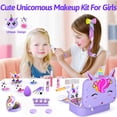 thumbnail image 2 of Kit de maquillaje masivo con diseño de unicornio lavable para niñas, 2 of 7