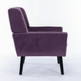 thumbnail image 4 of Gzxs Modern Single Sofa Chair Accent Armchair Ergonomics Upholstered Bedroom Chair, Purple, 4 of 10