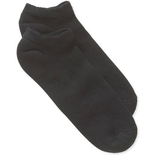 Gildan Ladies NoShow Comfort Toe Socks 10-pack, Black - Walmart.com