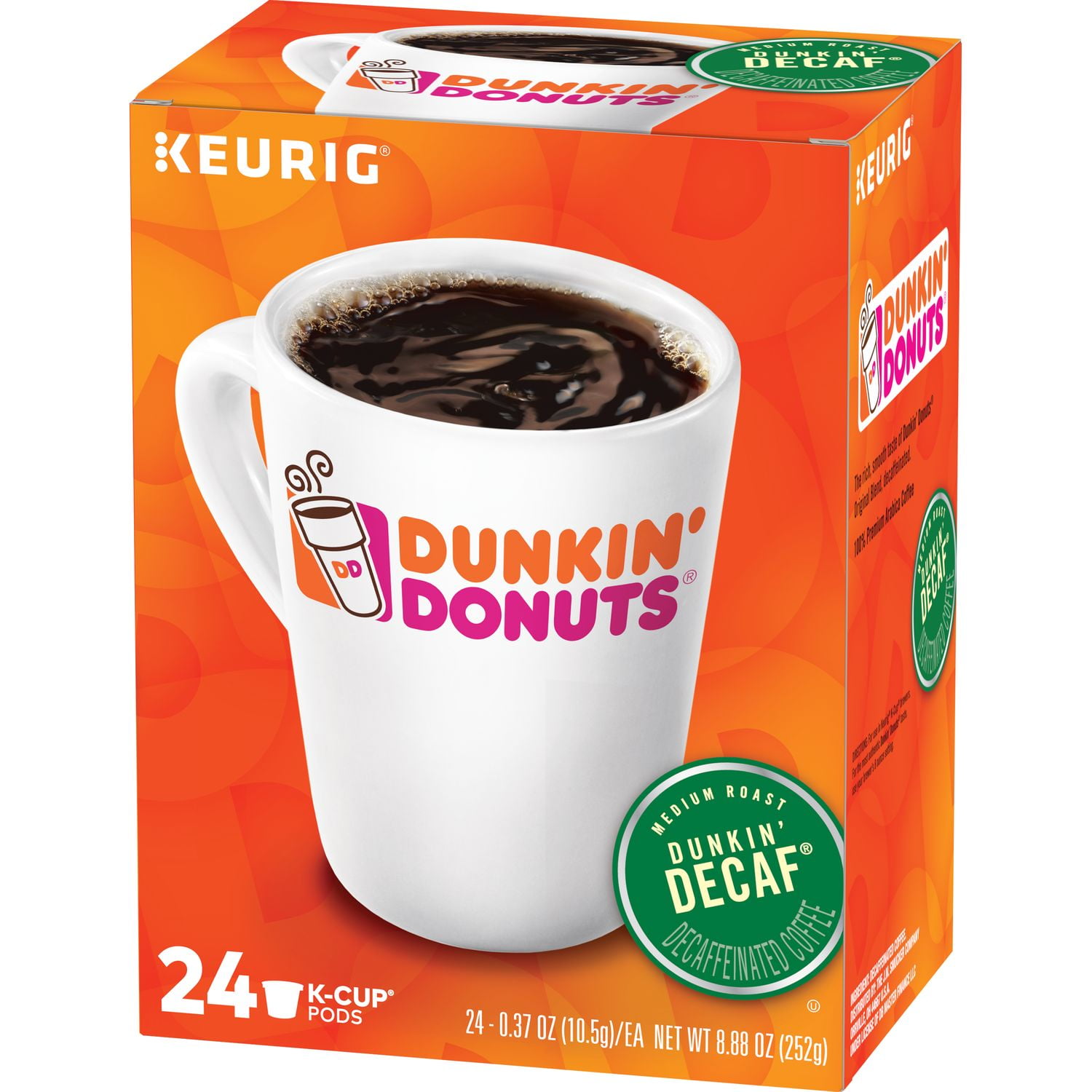 Dunkin' Donuts Dunkin' Decaf Coffee K-Cup Pods, 24 Count