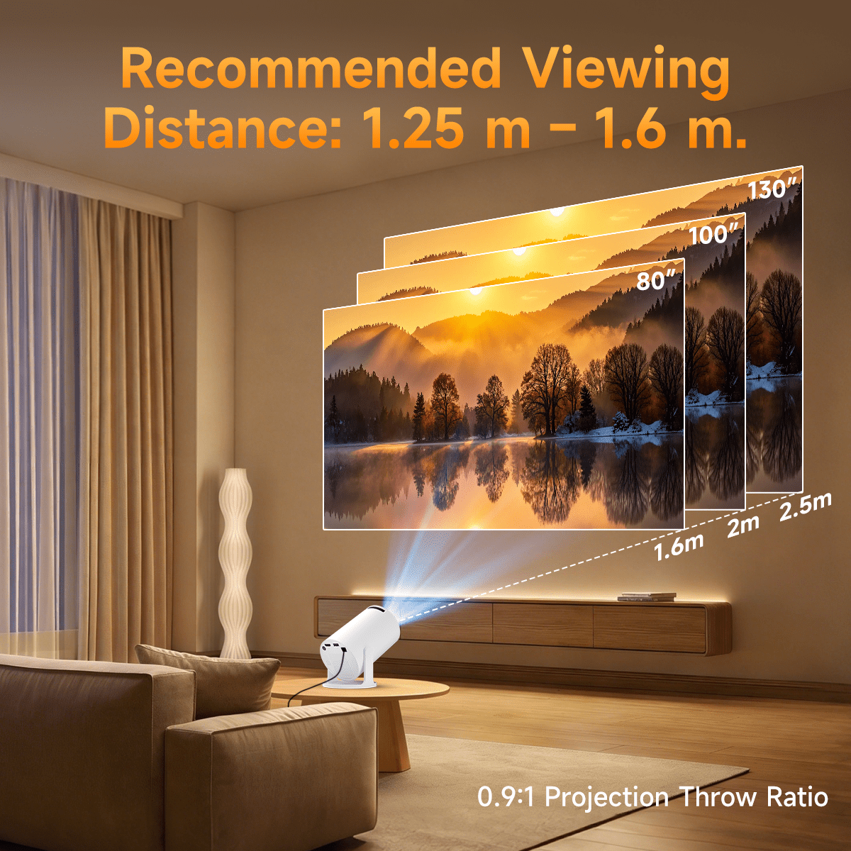 Magcubic Mini Projector 8K 1080P Support with WiFi 6 & BT 5.4 290 ANSI Brightness, Auto Keystone, 180 Degree Rotation, Portable Projector for Home Theater & Outdoor Movies HY300Pro White