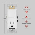 thumbnail image 3 of ENERLITES Switch and Outlet Combo, Combination Decorator Paddle Switch 15A/120VAC with Tamper-Resistant Receptacle Outlet 15A/125VAC, Residential/Commercial Grade, UL Listed, 68625-TR-W, White, 3 of 8