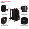 thumbnail image 3 of Mochila SwissGear Hybrid Travel Laptop 48L, negra 55x33x22 cm, 3 of 9