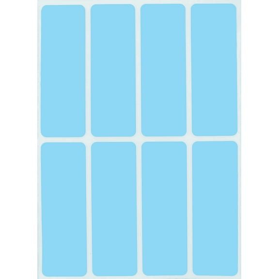 Rectangular Sticker 3x1 inch  Write on Labels for Organizing, Paper Sticker Sheet Tags  200-Pack (Light Blue) by Royal Green