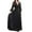Black, variant on Drses Women's Solid Color Minimalist Party Dress Long Sleeved V-neck Dress