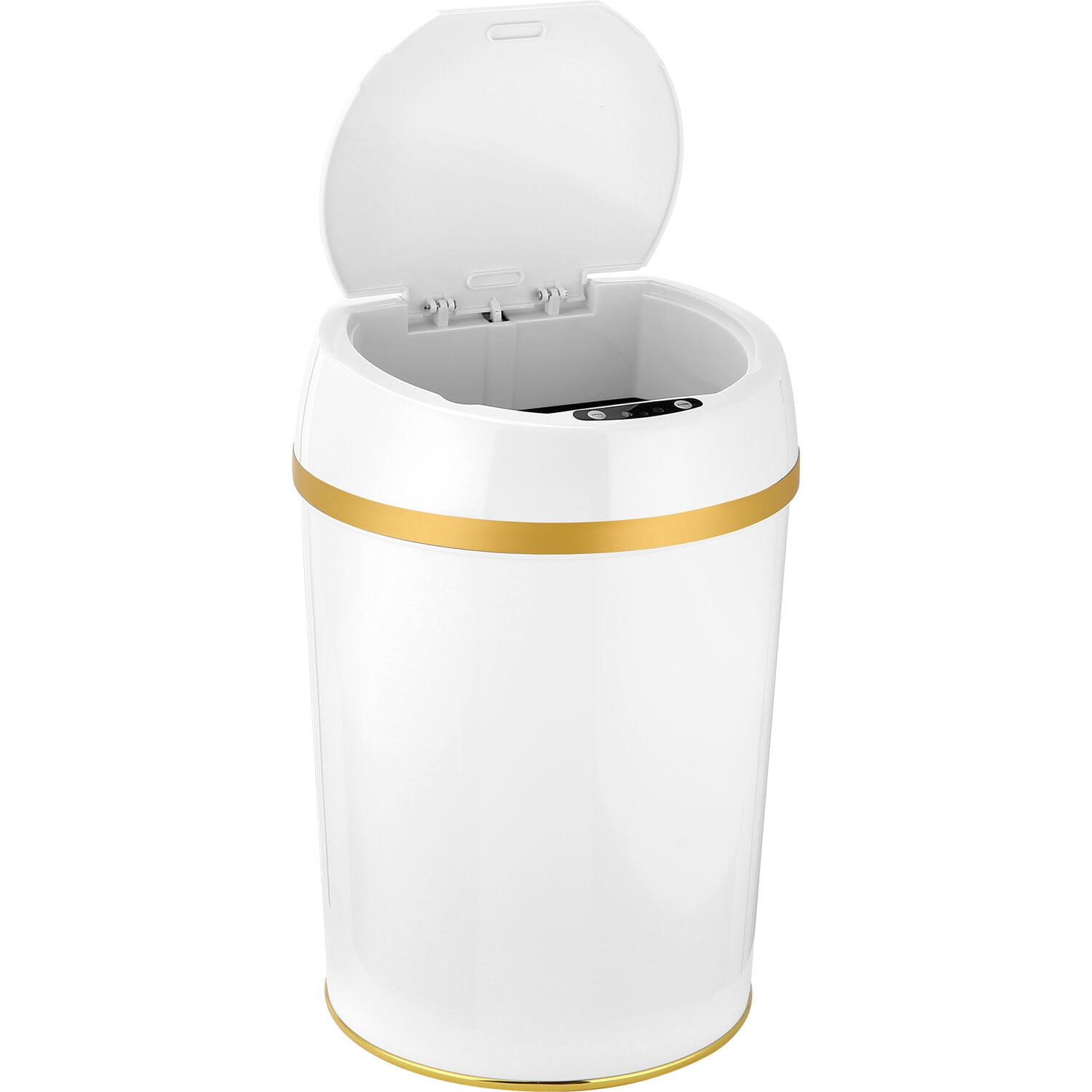 Hanover 9 Liter - 2.3 Gallon Trash Can for Home and Kitchen | Fingerprint Smudge Resistant | Soft Close | Sensor Lid | White