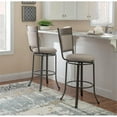 thumbnail image 4 of Home Square 2 Piece Upholstered Bar Stool Set with Metal Base in Pewter, 4 of 11