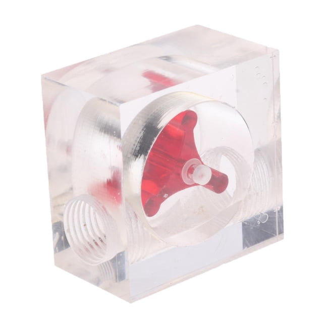 Acrílico G1 / 4 Medidor de Flujo de Refrigeración Por Agua de Computadora de Forma Cuadrada Roscada 2 Vías Macarena Medidor de flujo acrílico