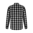 thumbnail image 4 of CCRFTGI Mens Flannel Shirt Causal Long Sleeve Plaid Shirts Big and Tall Button Down Shirts Jacket Soft Winter Shirts with Pockets Gray 2XL, 4 of 5