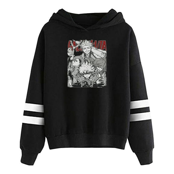 Gachiakuta Anime Hoodie Pocketless Parallel Bars Sleeve Streetwear Women Men Hooded Sweatshirt