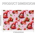 thumbnail image 2 of Placemats Set of 4 Heat-Resistant Rectangle Place Mats Strawberry Pink Cute Washable Plastic PVC Dining Table Mat Non-Slip Wipeable Woven Vinyl Placemat for Kitchen Patio Table Decor, 2 of 8
