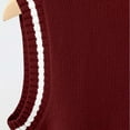thumbnail image 4 of CYRBOKO Boys Sweater Vests, Knited V-neck Sleeveless Lightweight School Uniform Vests Wine Size 3-16 T, 4 of 5