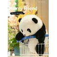 thumbnail image 3 of GlobalBreeze Panda Plush Toy, Soft Stuffed Animal Bear Doll, Fluffy Furry Panda Plushie, Cute Cuddly Plush Decor, Cozy Gift for Kids Adults, Birthday Christmas Present, 3 of 7
