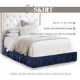 thumbnail image 6 of Elegant Comfort 1-Piece Ella Collection Pom-Pom Bed Skirt 16inch Drop, 1500 Series, Wrap Around Elastic for Easy Application, Wrinkle Resistant, Queen/King, Luxe Navy Blue, 6 of 7