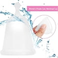 thumbnail image 3 of Women Reusable Medical Silicone Leak proof Feminine Hygiene Period Menstrual Cup Transparent S, 3 of 4