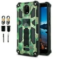 thumbnail image 1 of Value Pack + for Cricket Icon 2 with Tempered Glass Hybrid Phone Case Magnet Mount Ready Grip Grids Kickstand Slim Shock Bumper Cover, 1 of 4