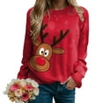 thumbnail image 6 of larppty Vintage Christmas Sweatshirts for Women Long Sleeve Vintage Santa Claus Shirts Fashion Christmas Holiday Tops (Gold, XXL), 6 of 6