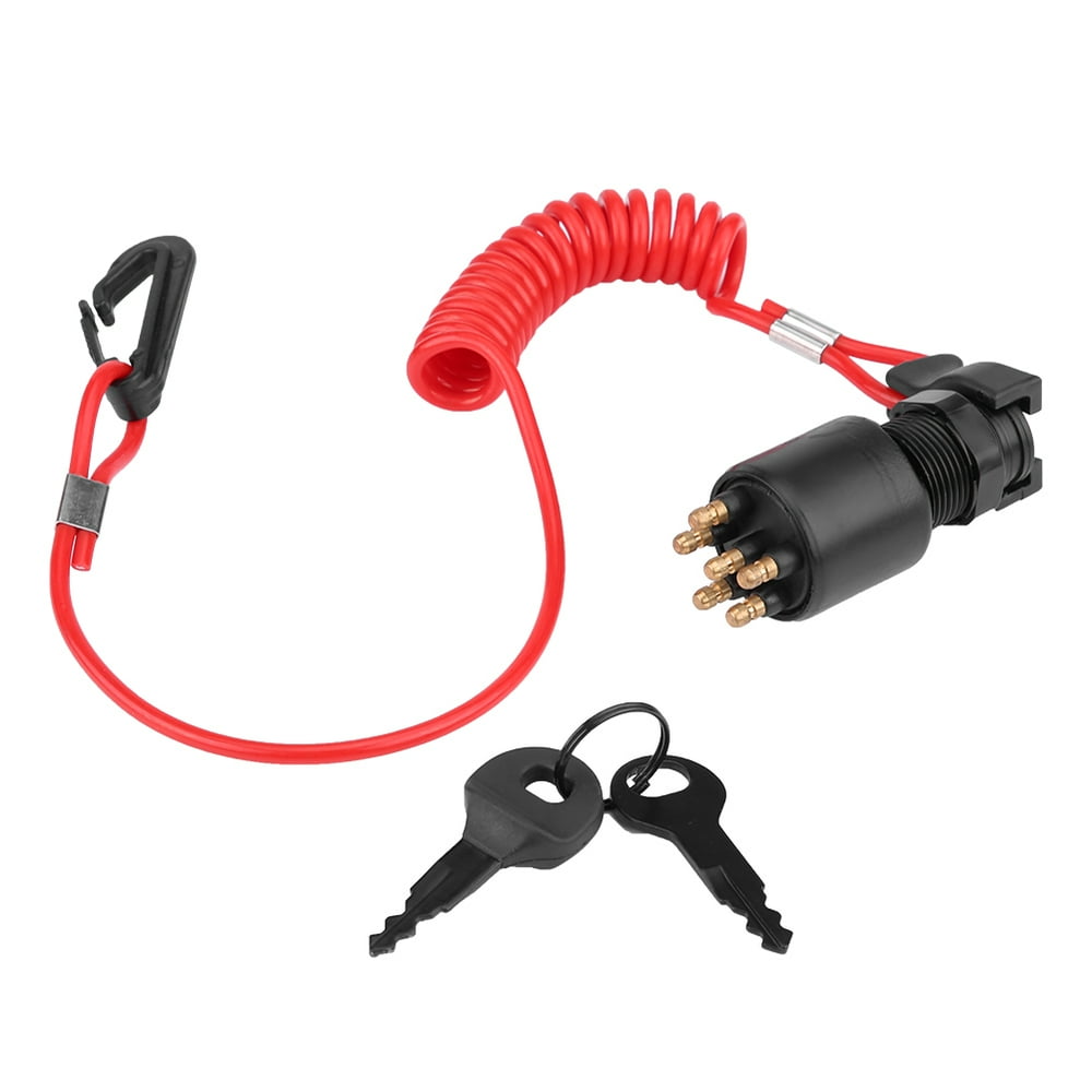 OTVIAP Ignition Key Switch & Safety Lanyard for Johnson Evinrude Boat
