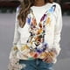 thumbnail image 2 of Camisas de mujer con estampado gráfico de manga larga con cuello redondo, sudadera, suéter, tops cómodos Fridja  hkj1596, 2 of 4