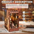 thumbnail image 2 of 3D Wooden Puzzle Sets  Bookends DIY Dollhouse Book Nook Kits Shelf Build Model Creativity Kit for Adults Decor Christmas Gifts, 2 of 8
